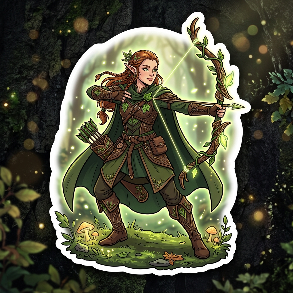Стикер в стиле эльф